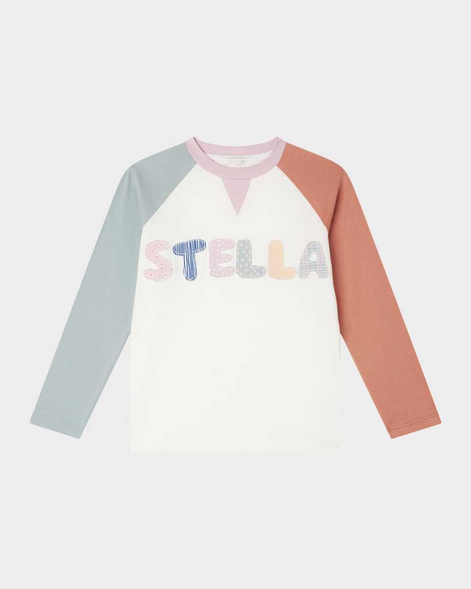 Girl's Stella Patch Applique Long-Sleeve T-Shirt, Size 4-8